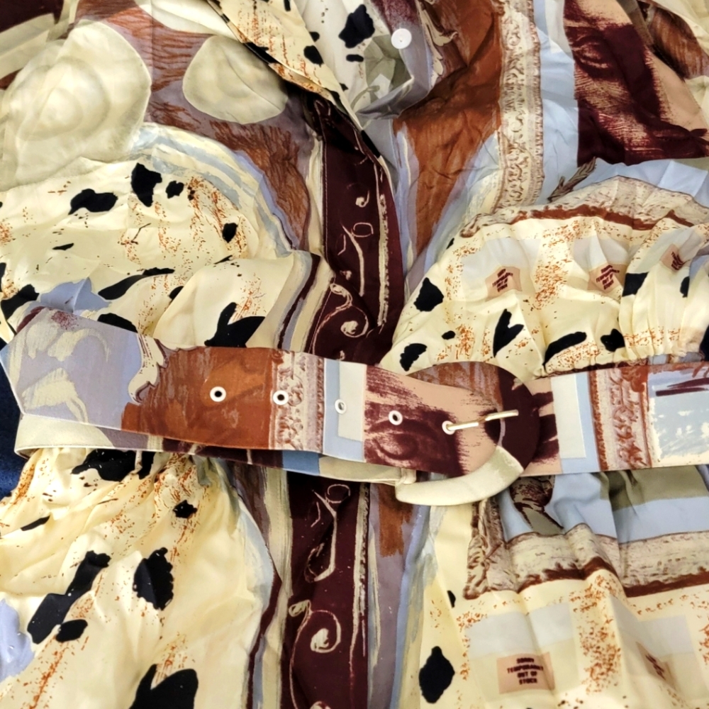 Vintage Louis Feraud Silk Dress Abstract Wearable Art - Picture 4 of 4